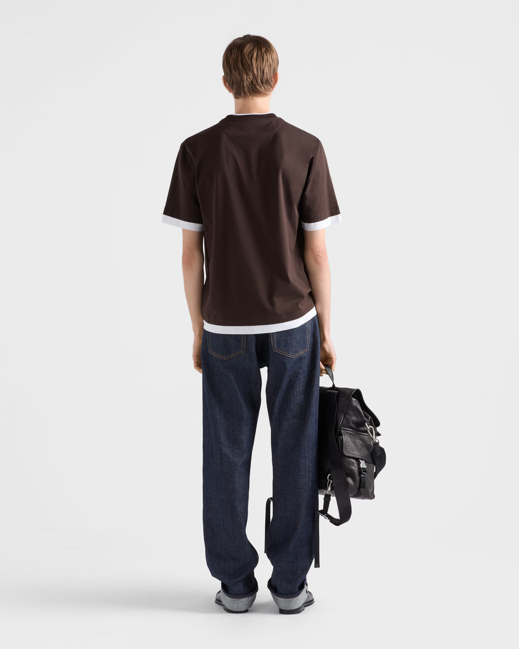 Cotton T-shirt ColorEbony/White RUNWAY DELUXE