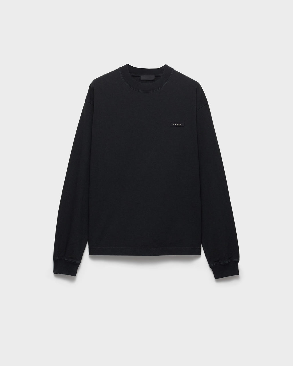 Long-sleeved cotton T-shirt ColorBlack RUNWAY DELUXE