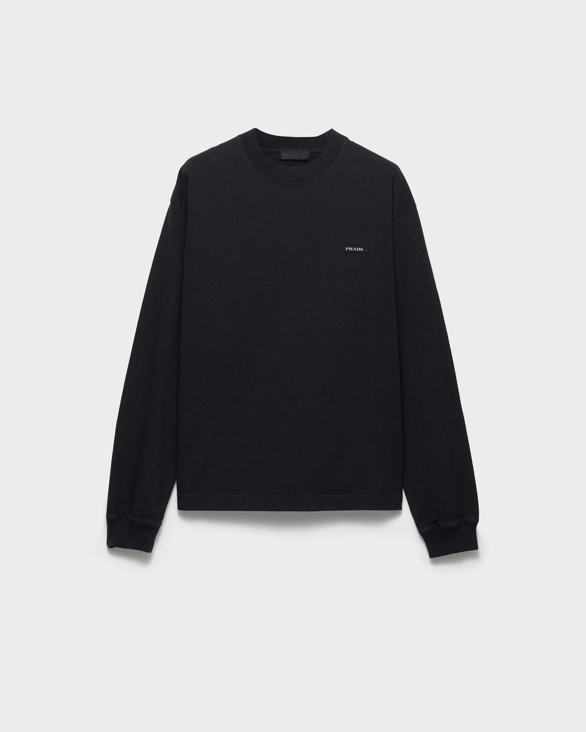 Long-sleeved cotton T-shirt ColorBlack RUNWAY DELUXE