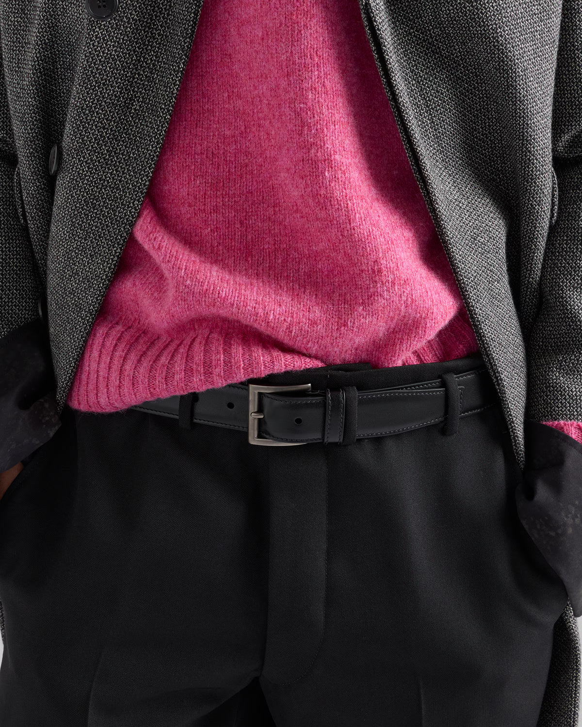 Leather belt ColorBlack RUNWAY DELUXE