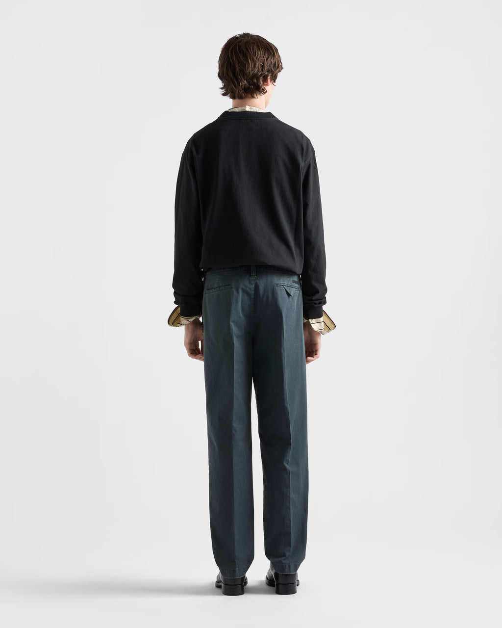 Long-sleeved cotton T-shirt ColorBlack RUNWAY DELUXE