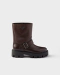Leather mid-calf boots