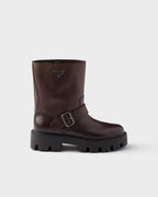 Leather mid-calf boots