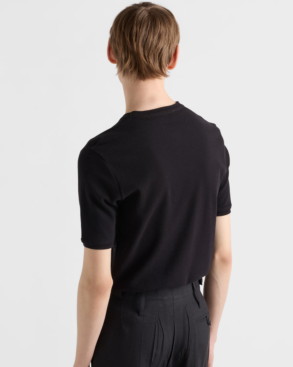 Cotton T-shirt ColorBlack RUNWAY DELUXE