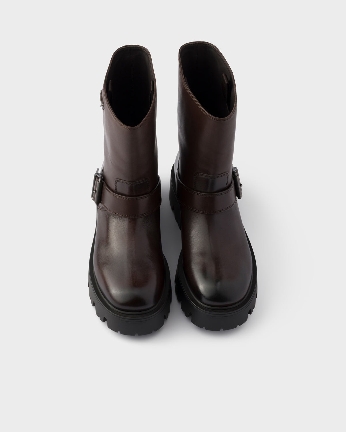 Leather mid-calf boots