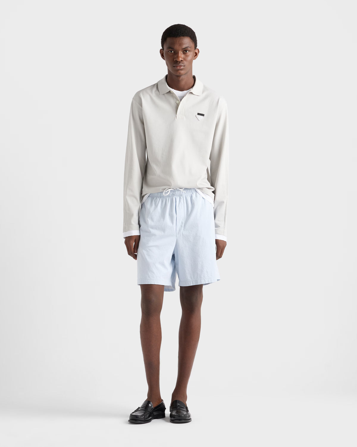 Cotton polo shirt ColorMarble Gray / White RUNWAY DELUXE