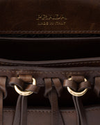 Prada Corsaire aged leather mini shoulder bag RUNWAY DELUXE