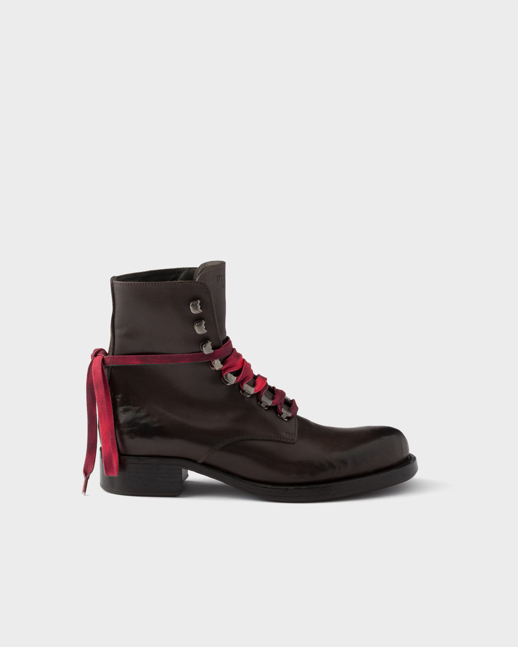 Leather laced booties