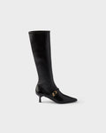 Stretch nappa leather boots