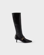Stretch nappa leather boots