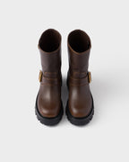 Leather booties