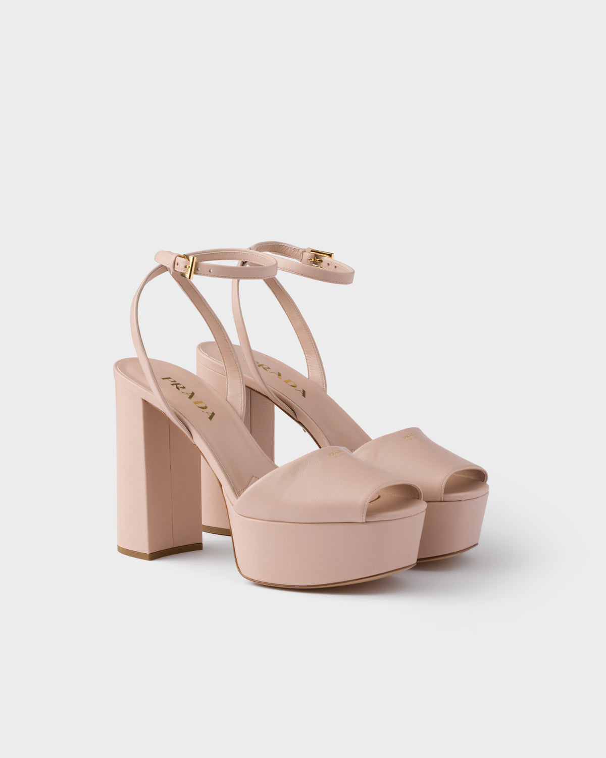 Nappa leather platform sandals