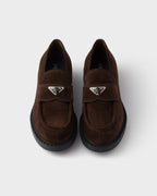 Chocolate suede loafers ColorDark Brown RUNWAY DELUXE