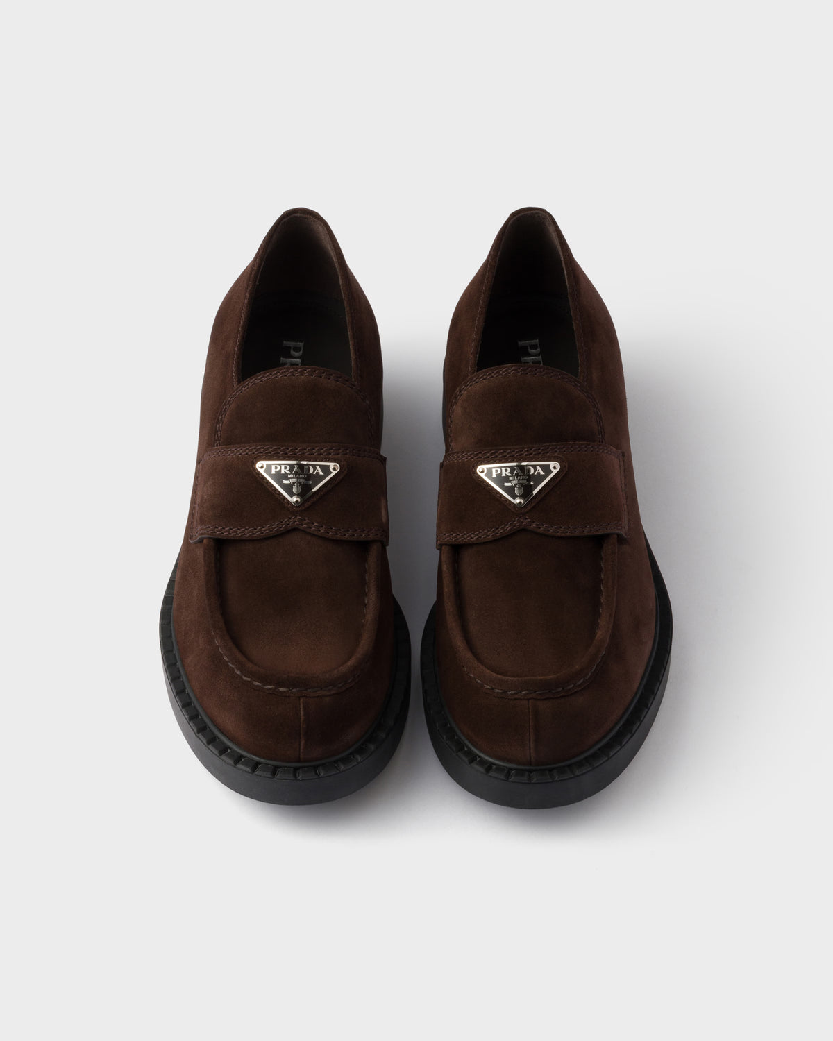 Chocolate suede loafers ColorDark Brown RUNWAY DELUXE