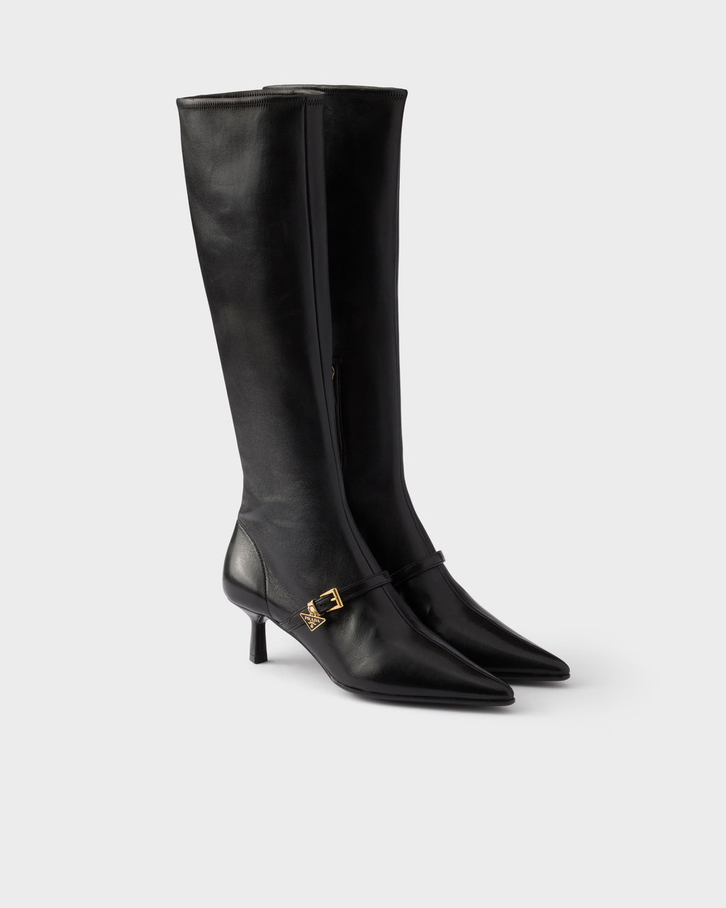 Stretch nappa leather boots