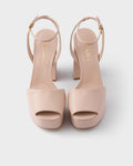 Nappa leather platform sandals