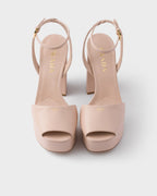 Nappa leather platform sandals