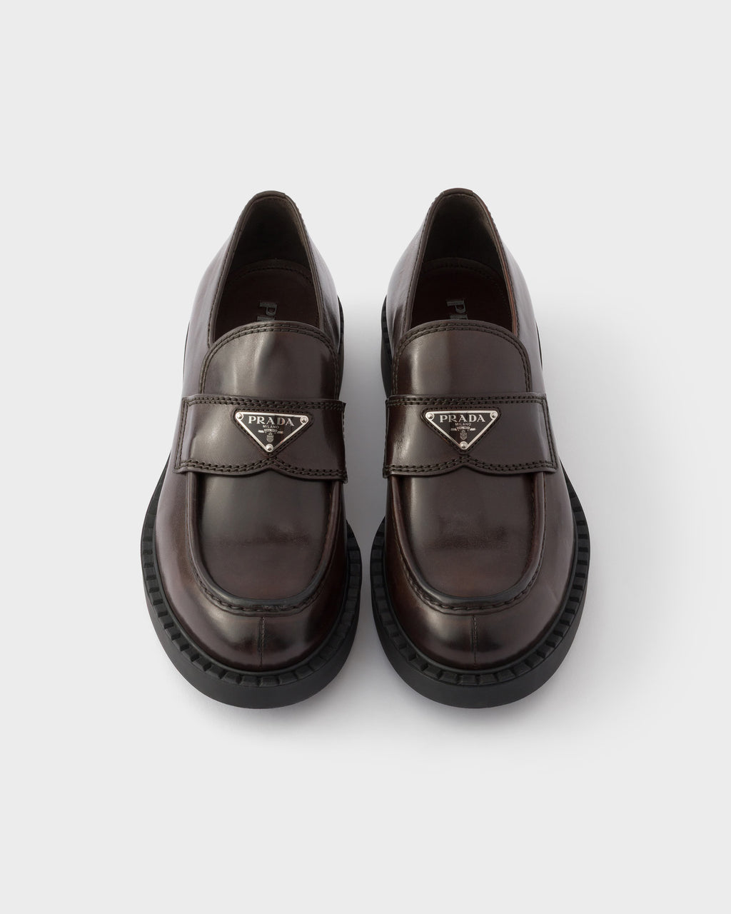 Chocolate aged leather loafers ColorTeak RUNWAY DELUXE