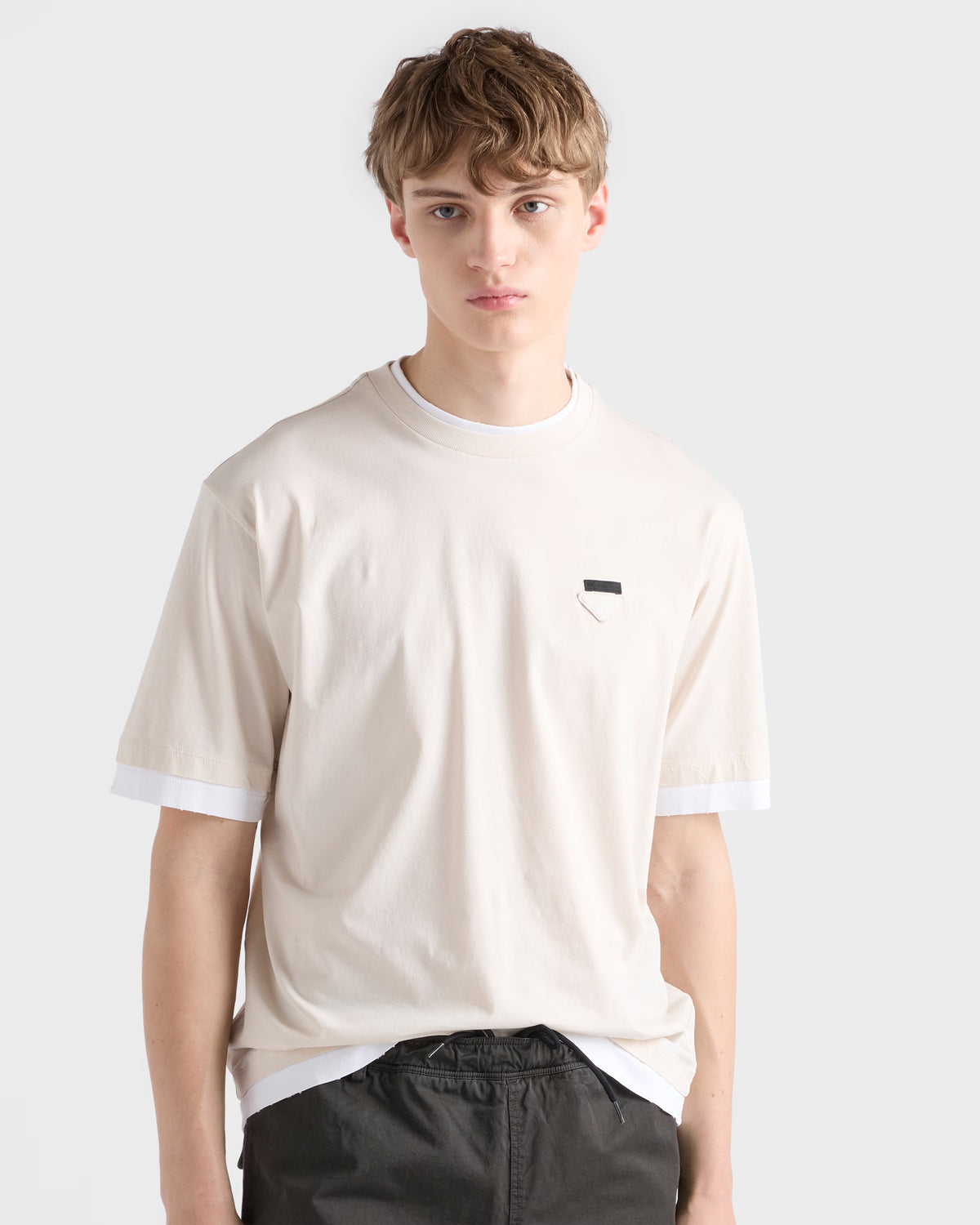 Cotton T-shirt ColorTalc/White RUNWAY DELUXE