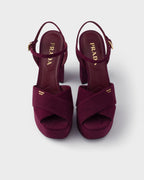 Suede platform sandals