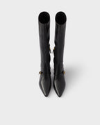 Stretch nappa leather boots