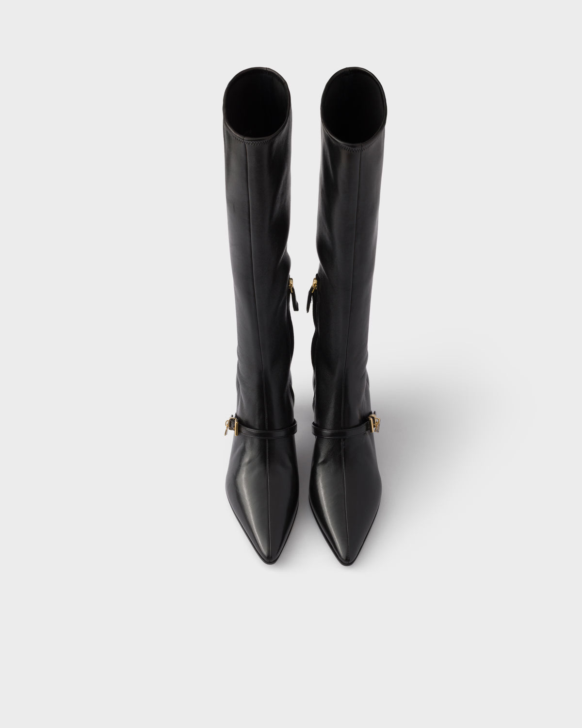Stretch nappa leather boots