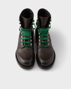 Leather laced booties