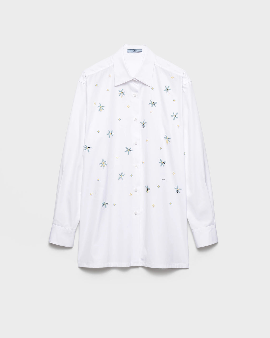 Embroidered poplin shirt RUNWAY DELUXE