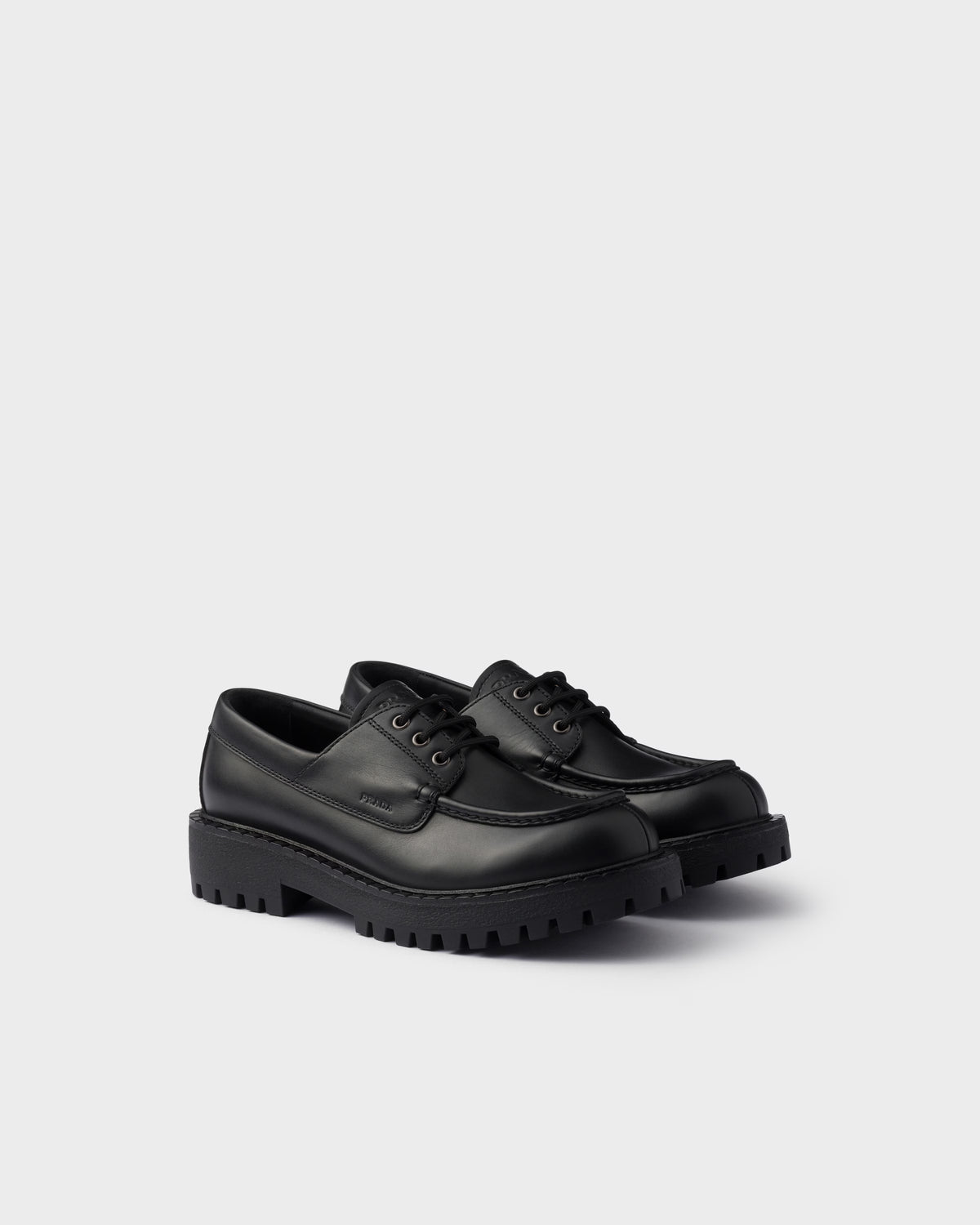 Laced leather loafers ColorBlack RUNWAY DELUXE