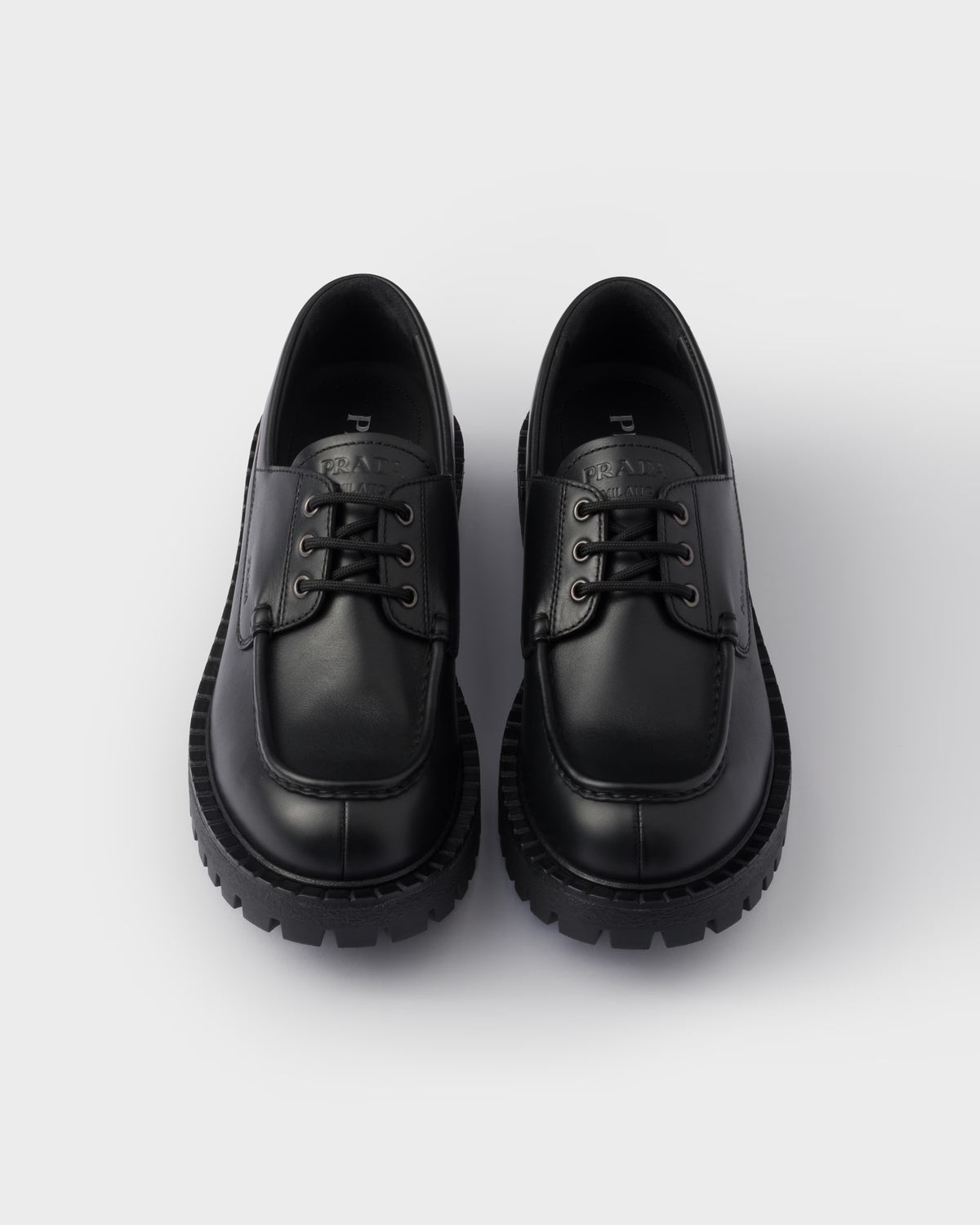 Laced leather loafers ColorBlack RUNWAY DELUXE