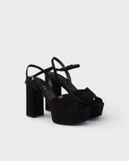 Suede platform sandals