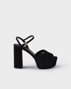 Suede platform sandals