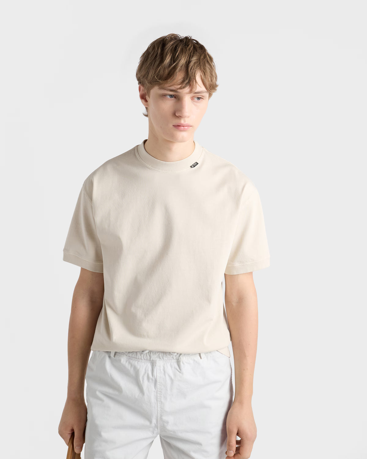 Short-sleeved cotton T-shirt ColorChalk White RUNWAY DELUXE