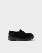 Aged suede loafers