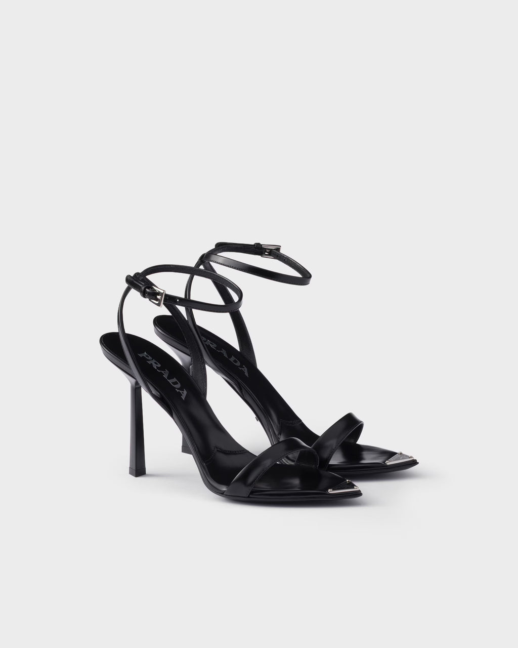 Brushed leather sandals