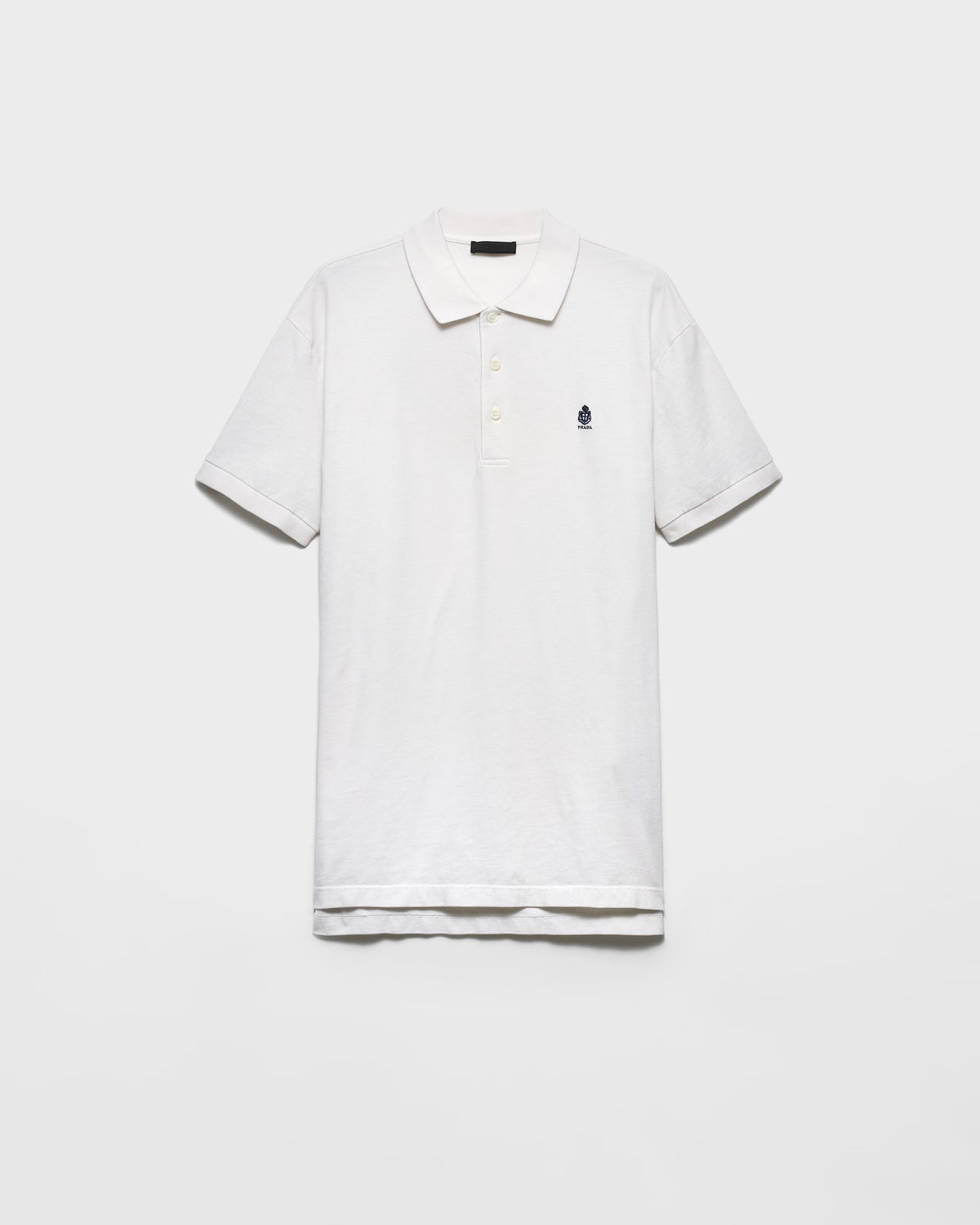 Garment-dyed cotton polo shirt ColorChalk White RUNWAY DELUXE