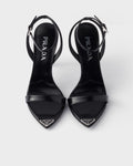 Brushed leather sandals