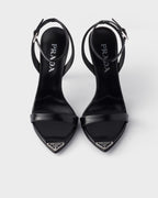 Brushed leather sandals