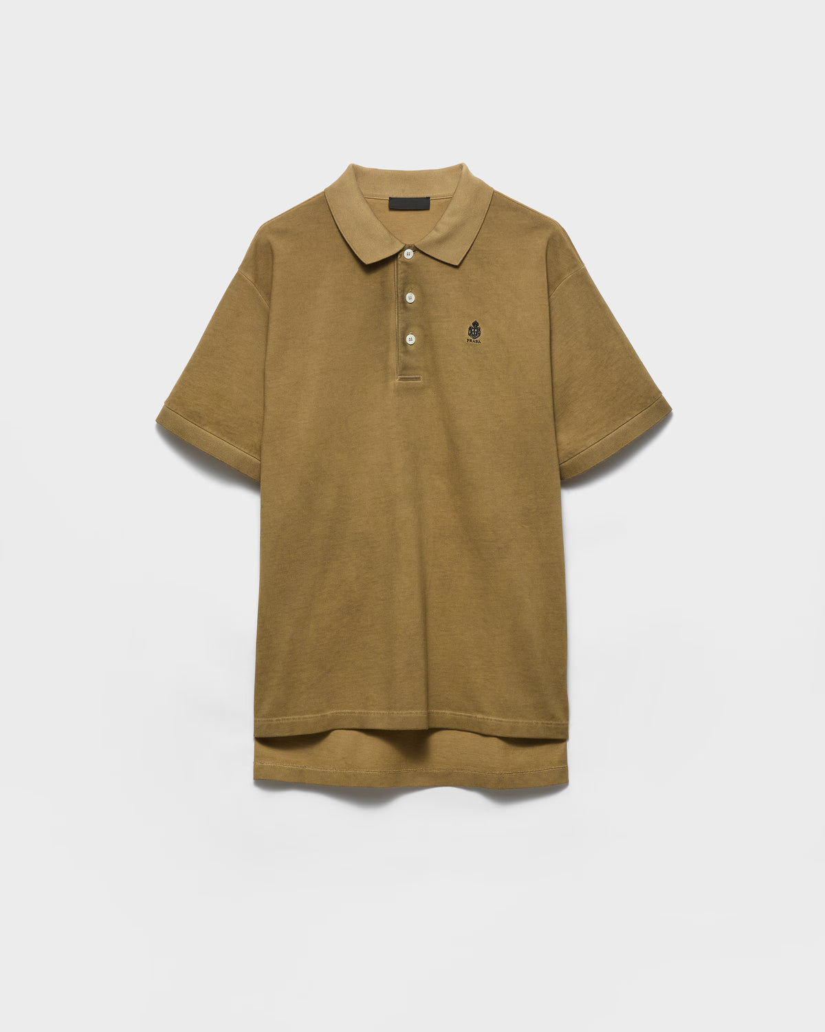 Garment-dyed cotton polo shirt ColorCoffee RUNWAY DELUXE