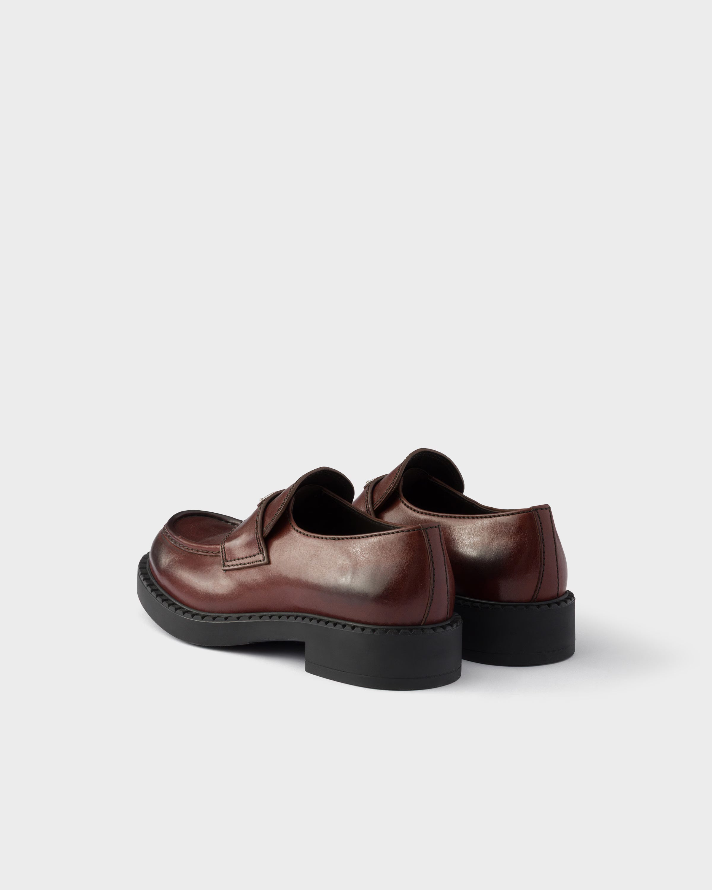 Chocolate aged leather loafers