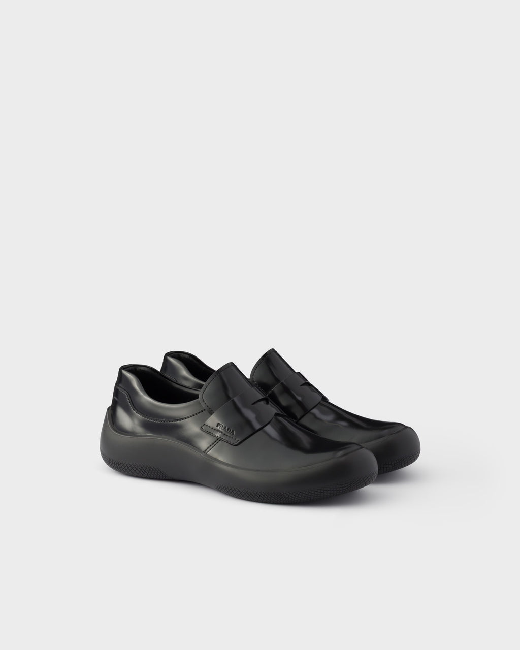 Brushed leather loafers