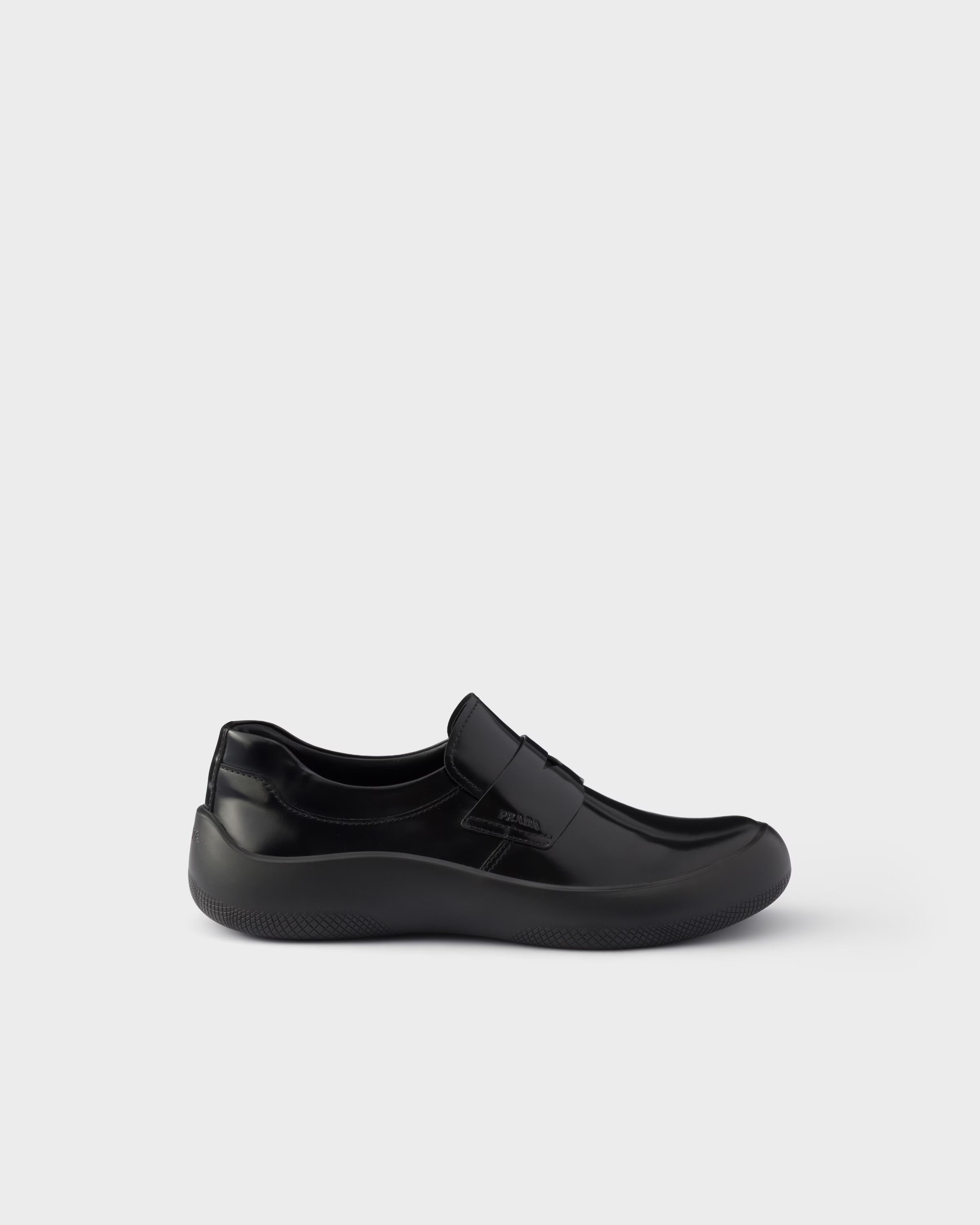 Brushed leather loafers