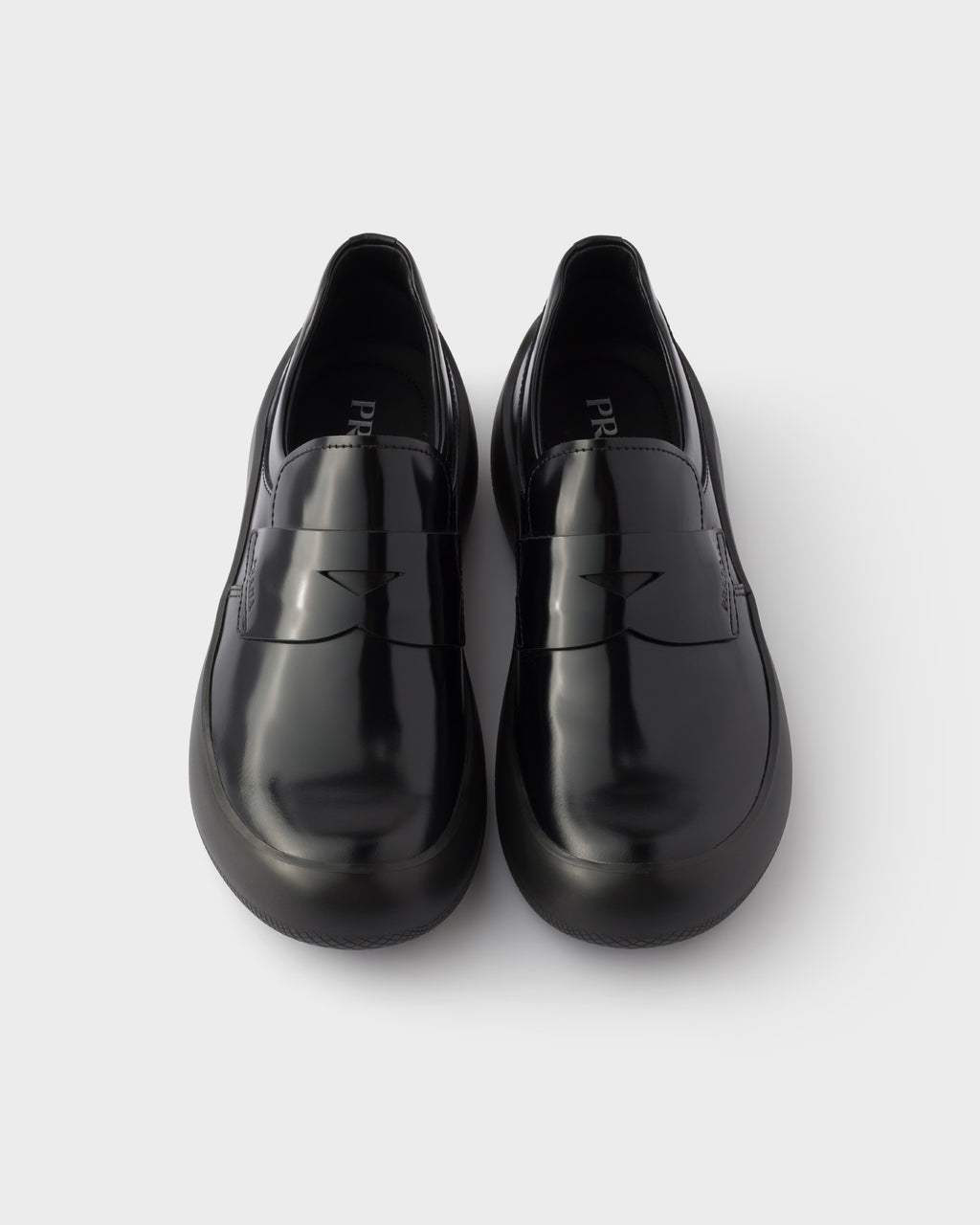 Brushed leather loafers