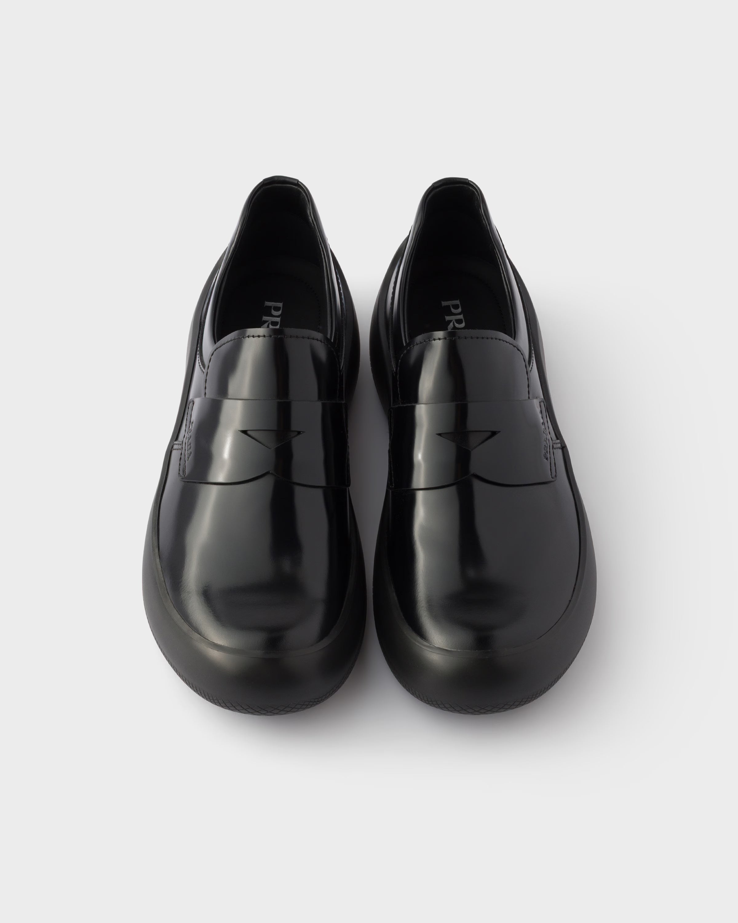 Brushed leather loafers