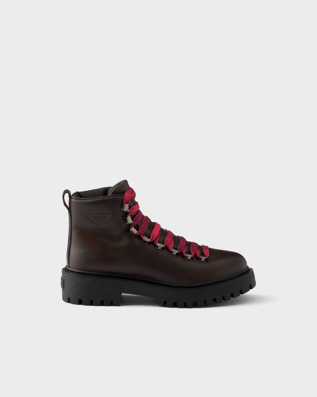Leather lace-up booties