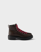 Leather lace-up booties