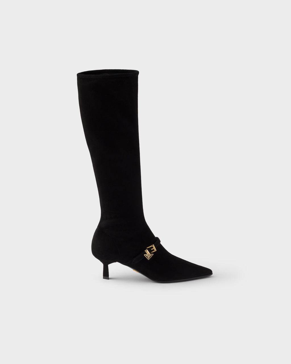 Stretch suede boots