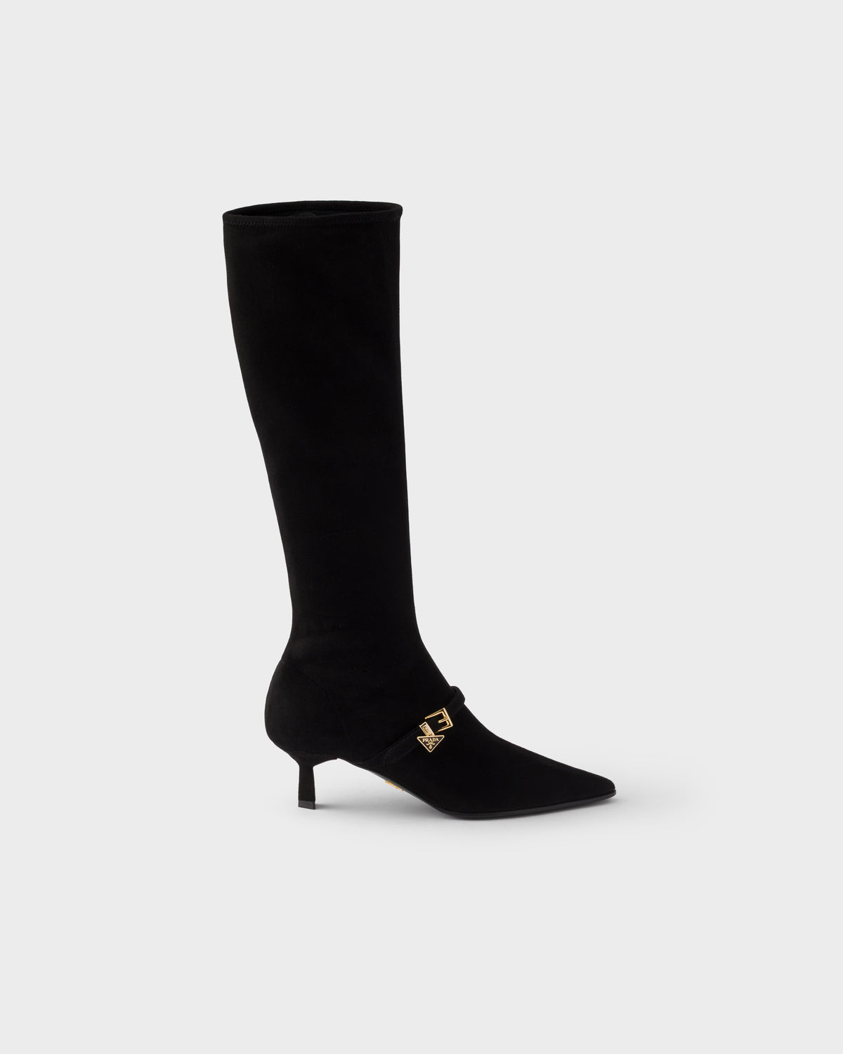 Stretch suede boots