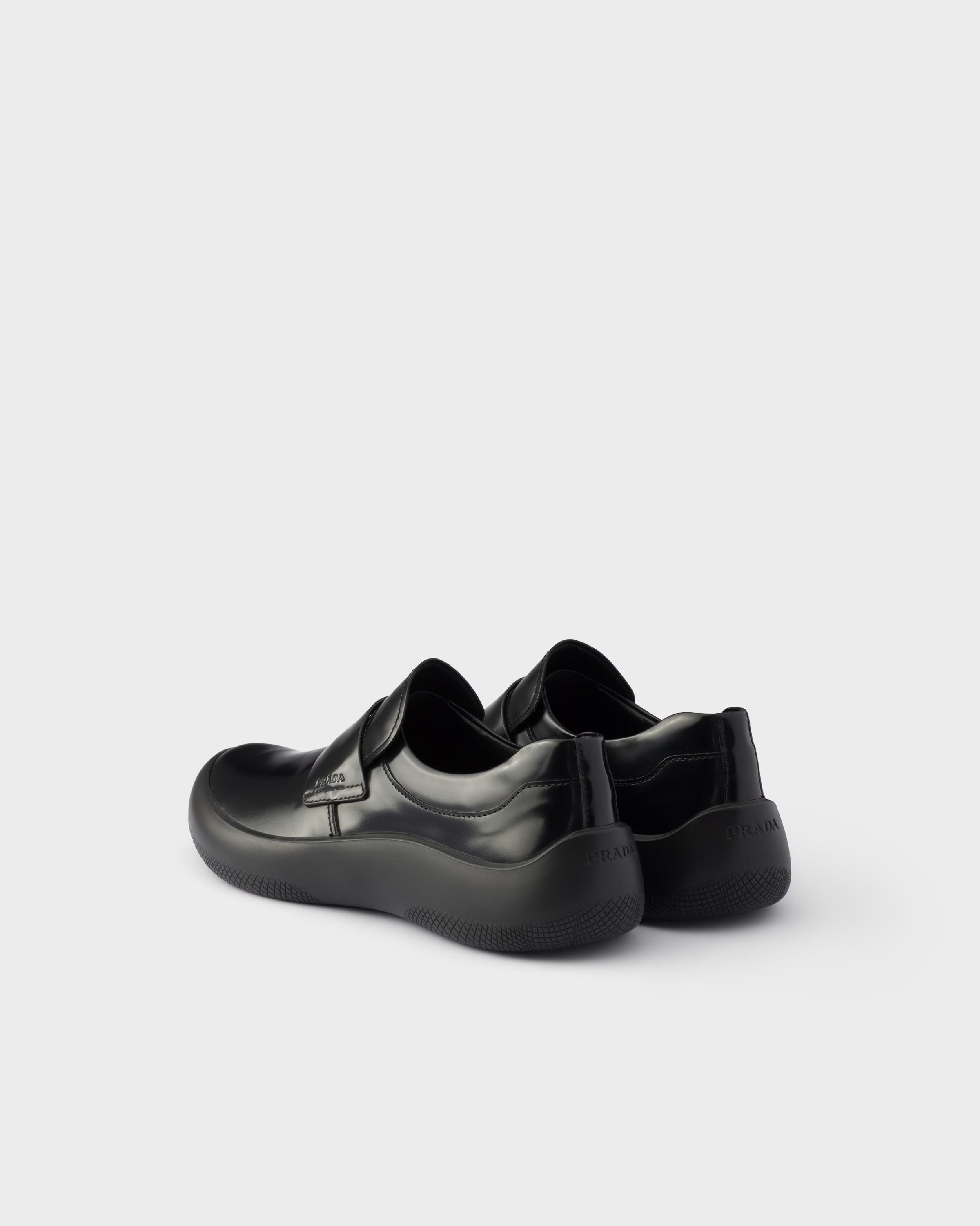 Brushed leather loafers