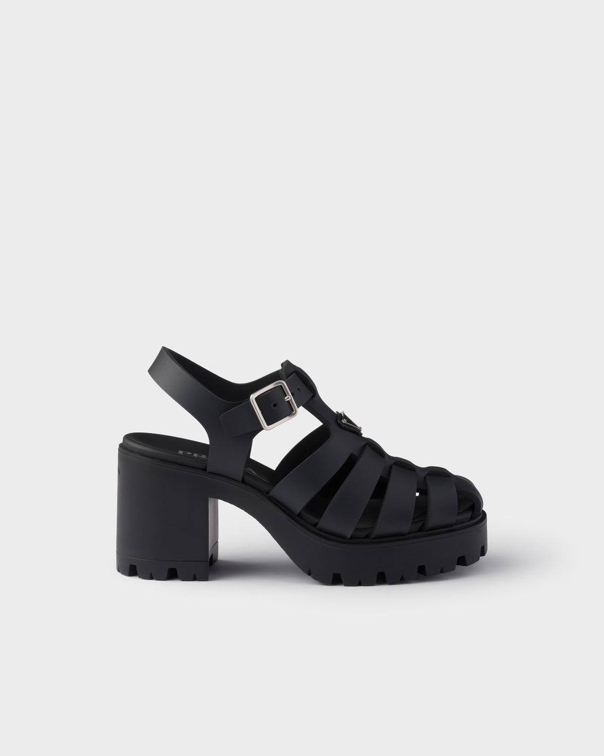Rubber platform sandals